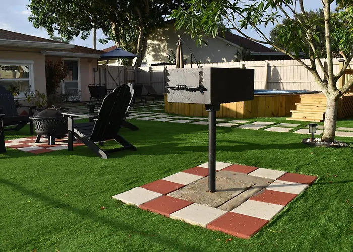 Blisscapade Pool Movie Theater Games Backyard